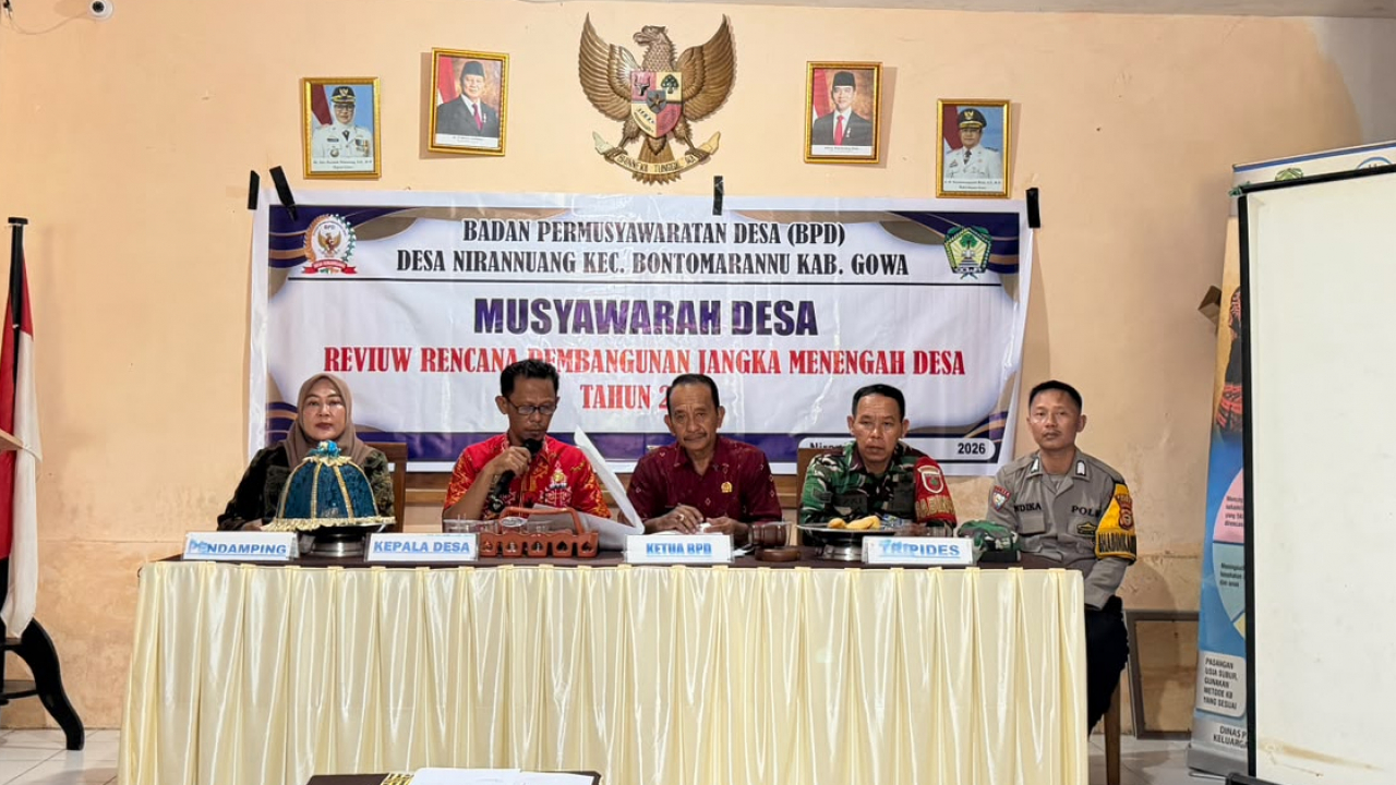 Evaluasi Target Pembangunan, Pemerintah Desa Nirannuang Gelar Musyawarah Desa Review RPJMDes Tahun 2026